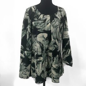 Simply Vera Swift Floral Long Sleeve Blouse